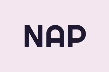 NAP logo, Cosmo mark on Sakura